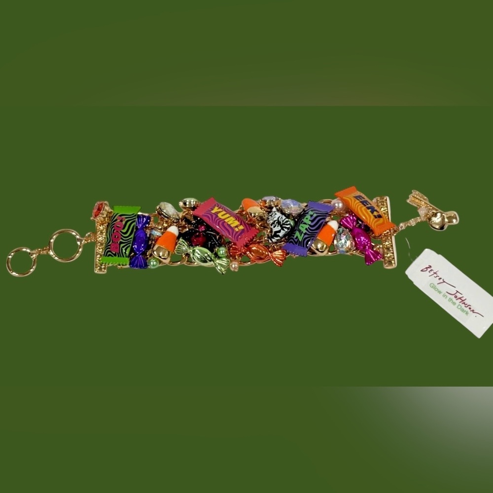 Betsey Johnson Bracelet & Necklace Set Multicolor Candy Charm - Picture 12 of 16
